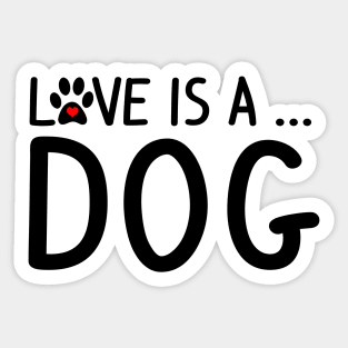 Heart Dog Paw Print Sticker